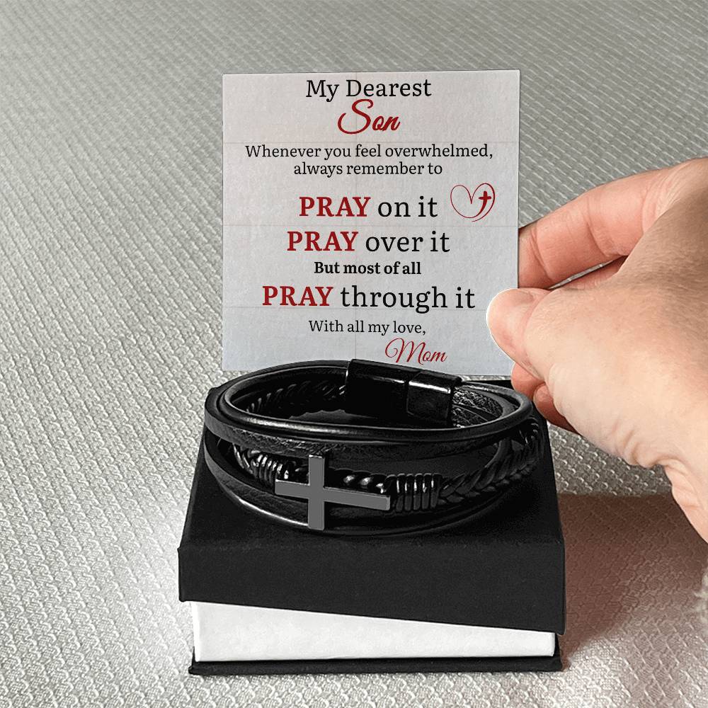 Cross Bracelet from Parent to Son for New Beginning
