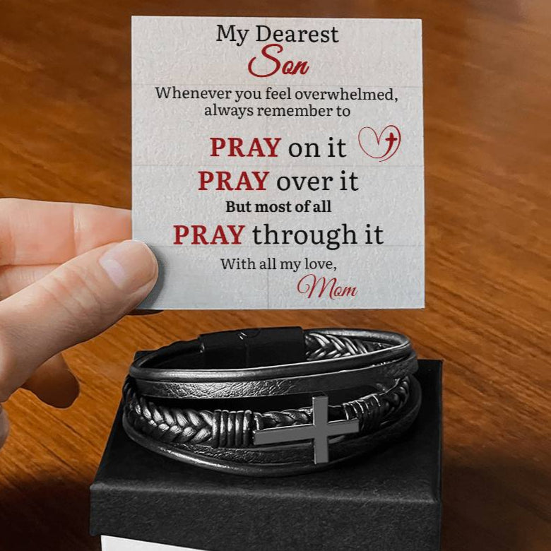 Cross Bracelet from Parent to Son for New Beginning