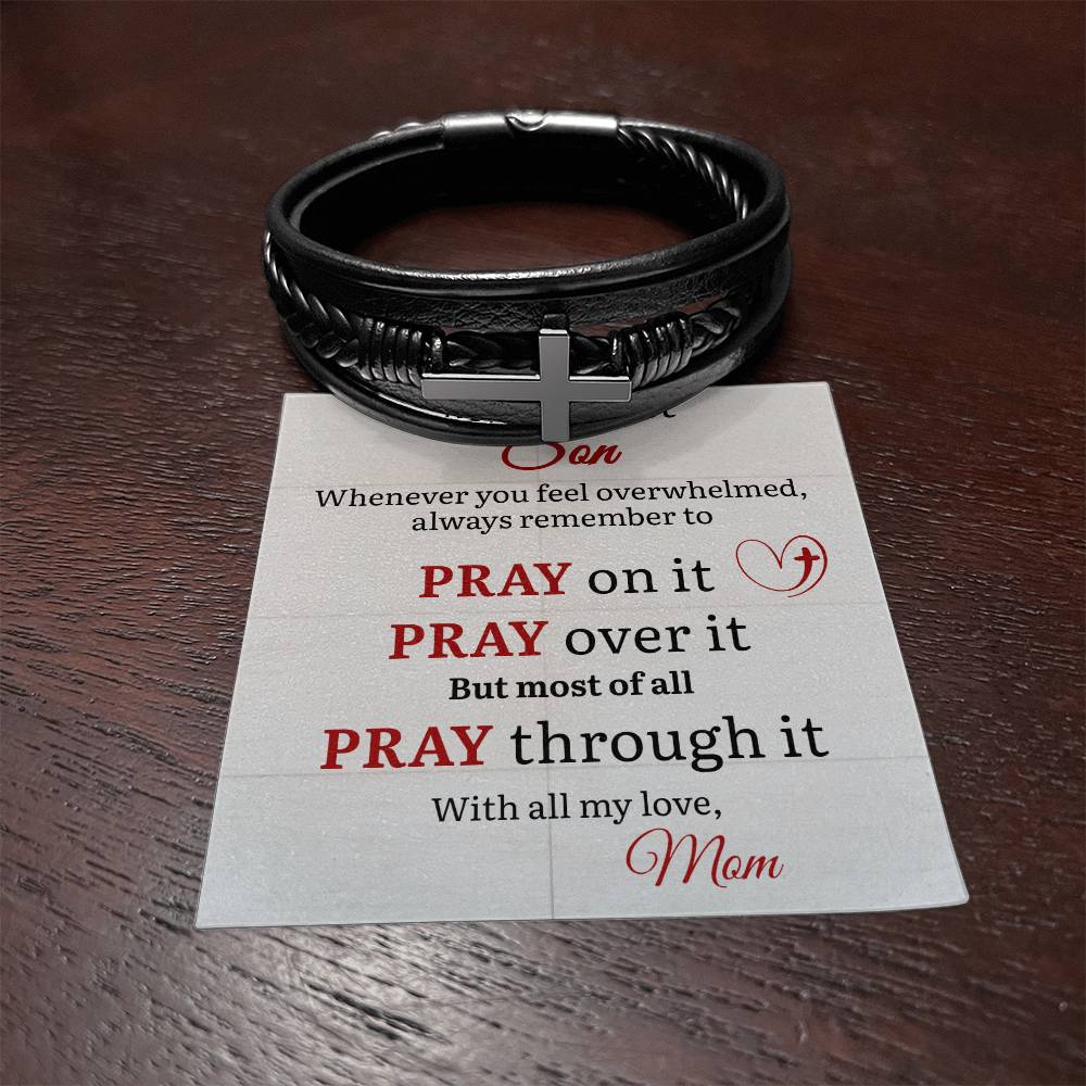 Cross Bracelet from Parent to Son for New Beginning