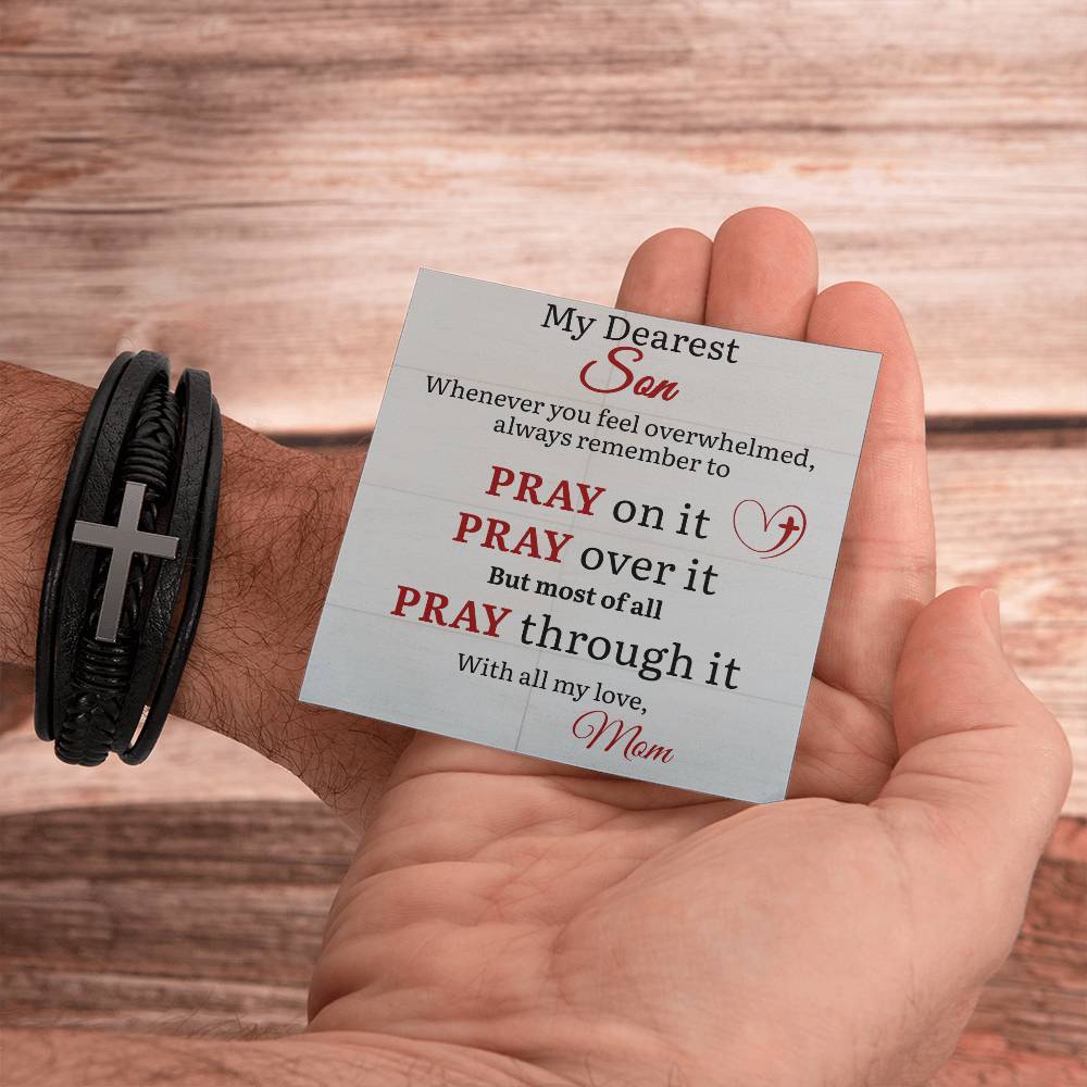 Cross Bracelet from Parent to Son for New Beginning