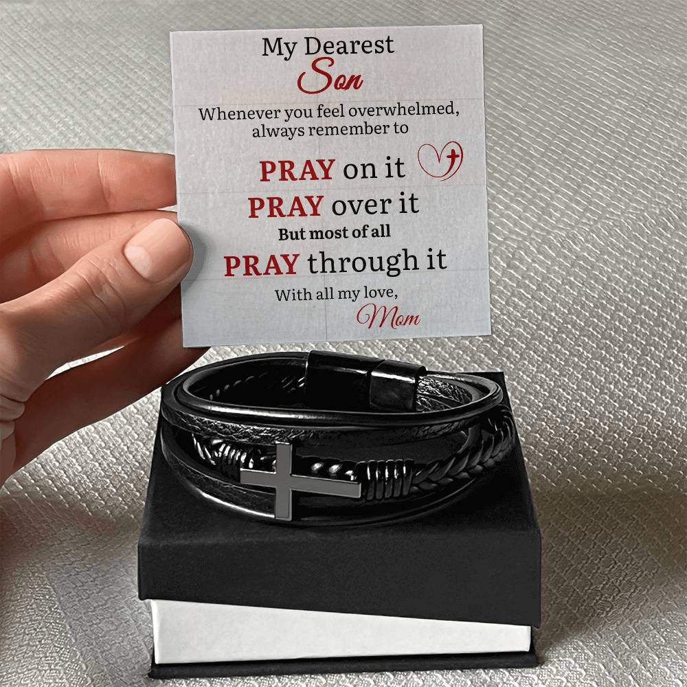 Cross Bracelet from Parent to Son for New Beginning