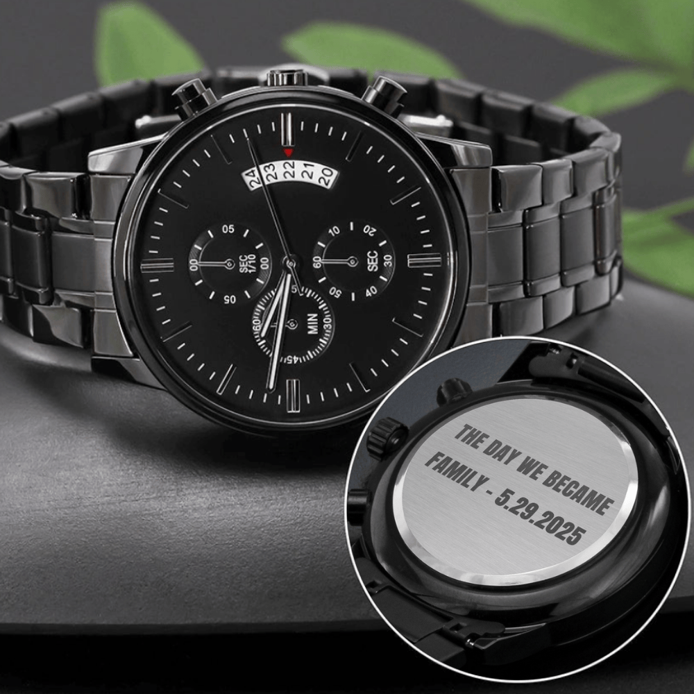 Luxury Men’s Watch With Your Personalized Engraved Message
