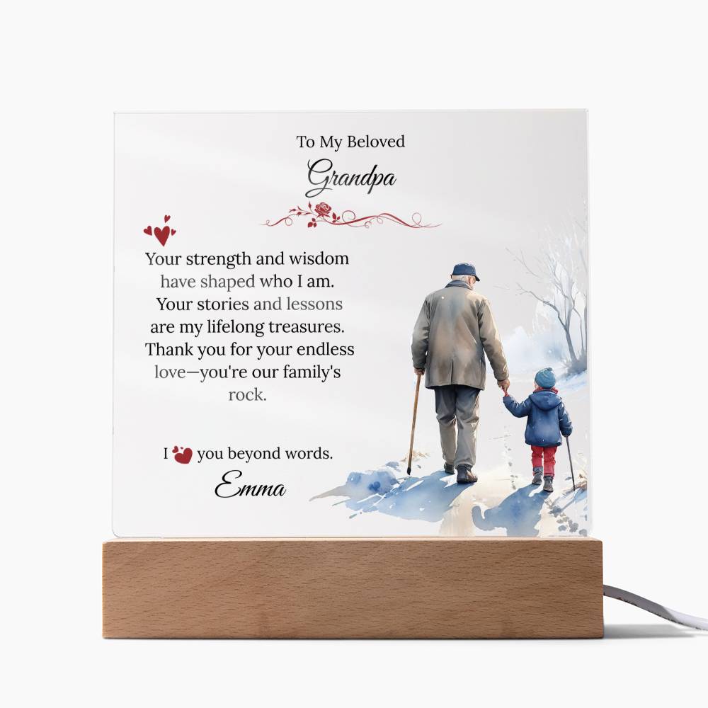 A Heartfelt Personalized Acrylic Tribute to Your Grandpa - Sentimental Gifting