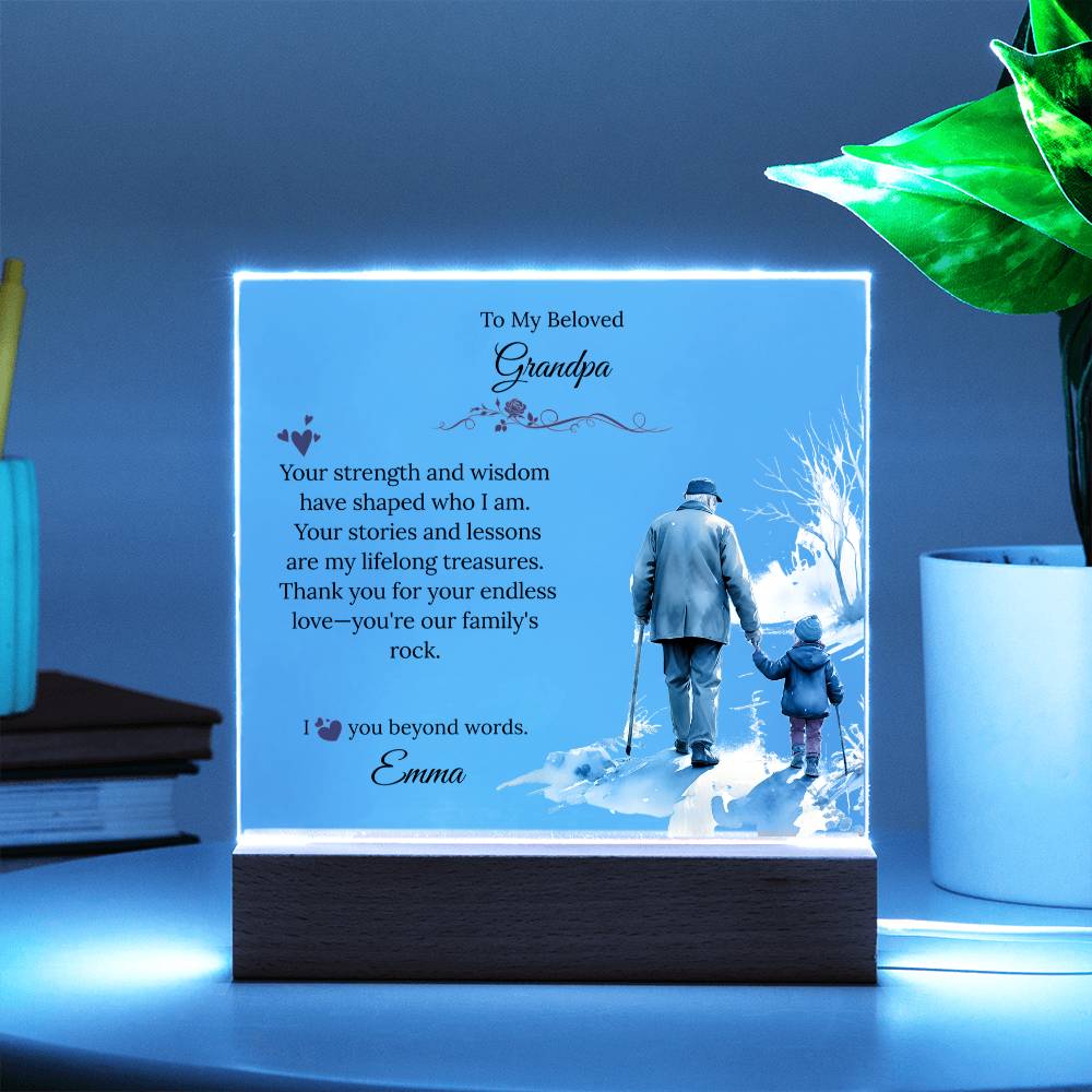 A Heartfelt Personalized Acrylic Tribute to Your Grandpa - Sentimental Gifting