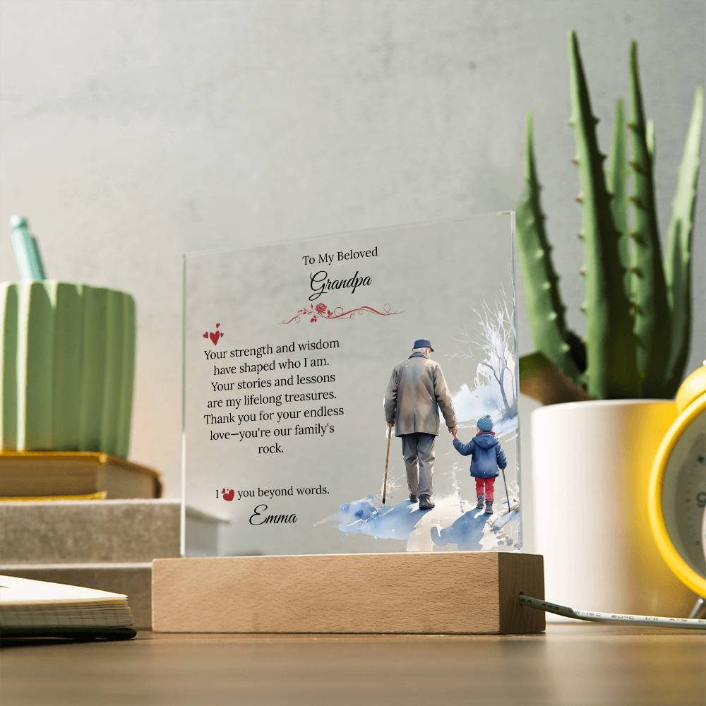 A Heartfelt Personalized Acrylic Tribute to Your Grandpa - Sentimental Gifting
