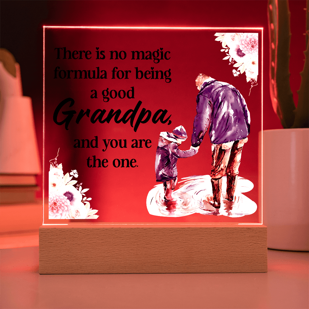 Acrylic Led Plaque Gift from Grandkids to Grandpa - Sentimental Gifting