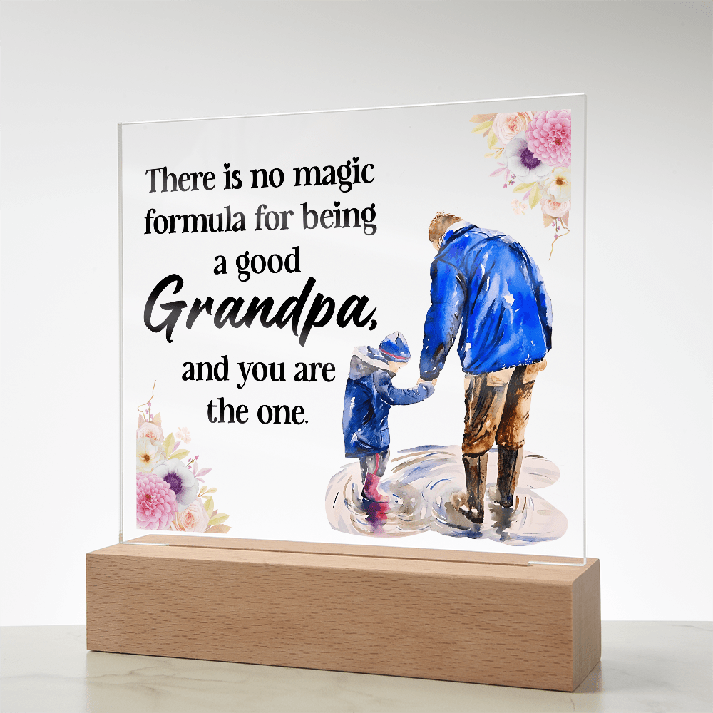 Acrylic Led Plaque Gift from Grandkids to Grandpa - Sentimental Gifting