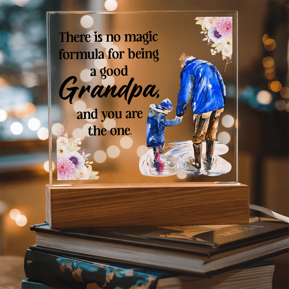 Acrylic Led Plaque Gift from Grandkids to Grandpa - Sentimental Gifting