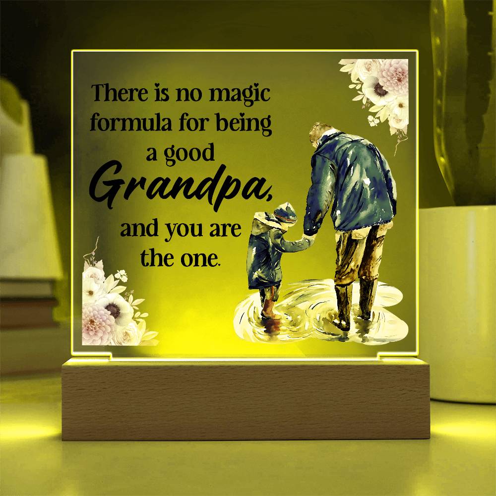 Acrylic Led Plaque Gift from Grandkids to Grandpa - Sentimental Gifting