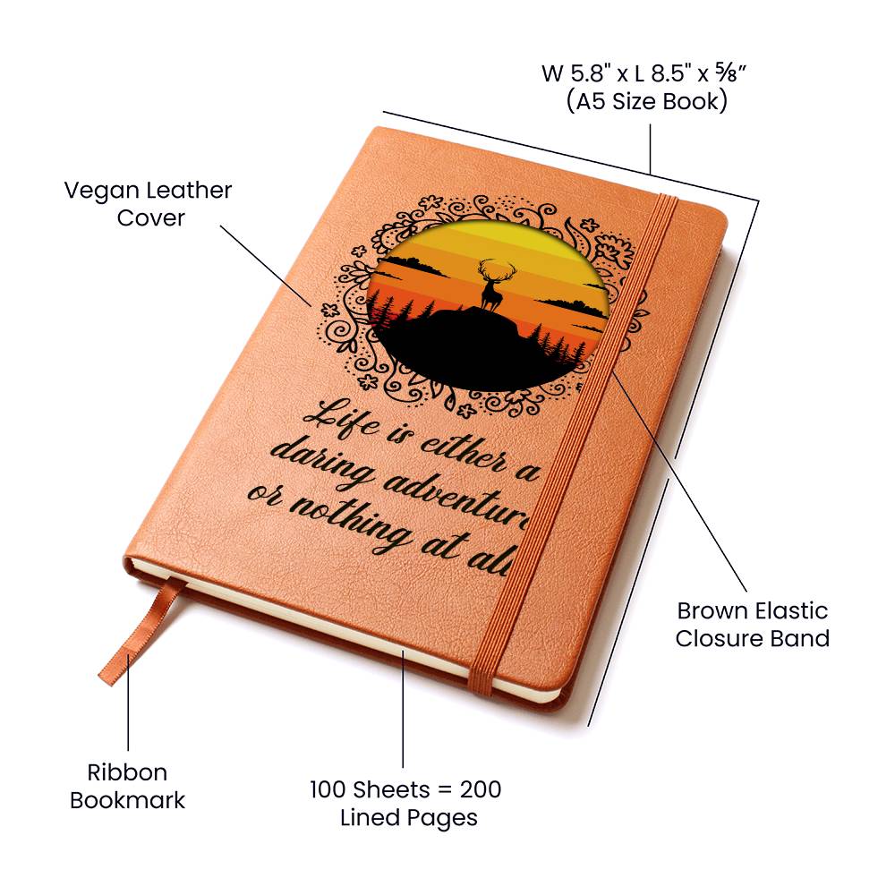 Adventure Seeker Vegan Leather Journal - Sentimental Gifting
