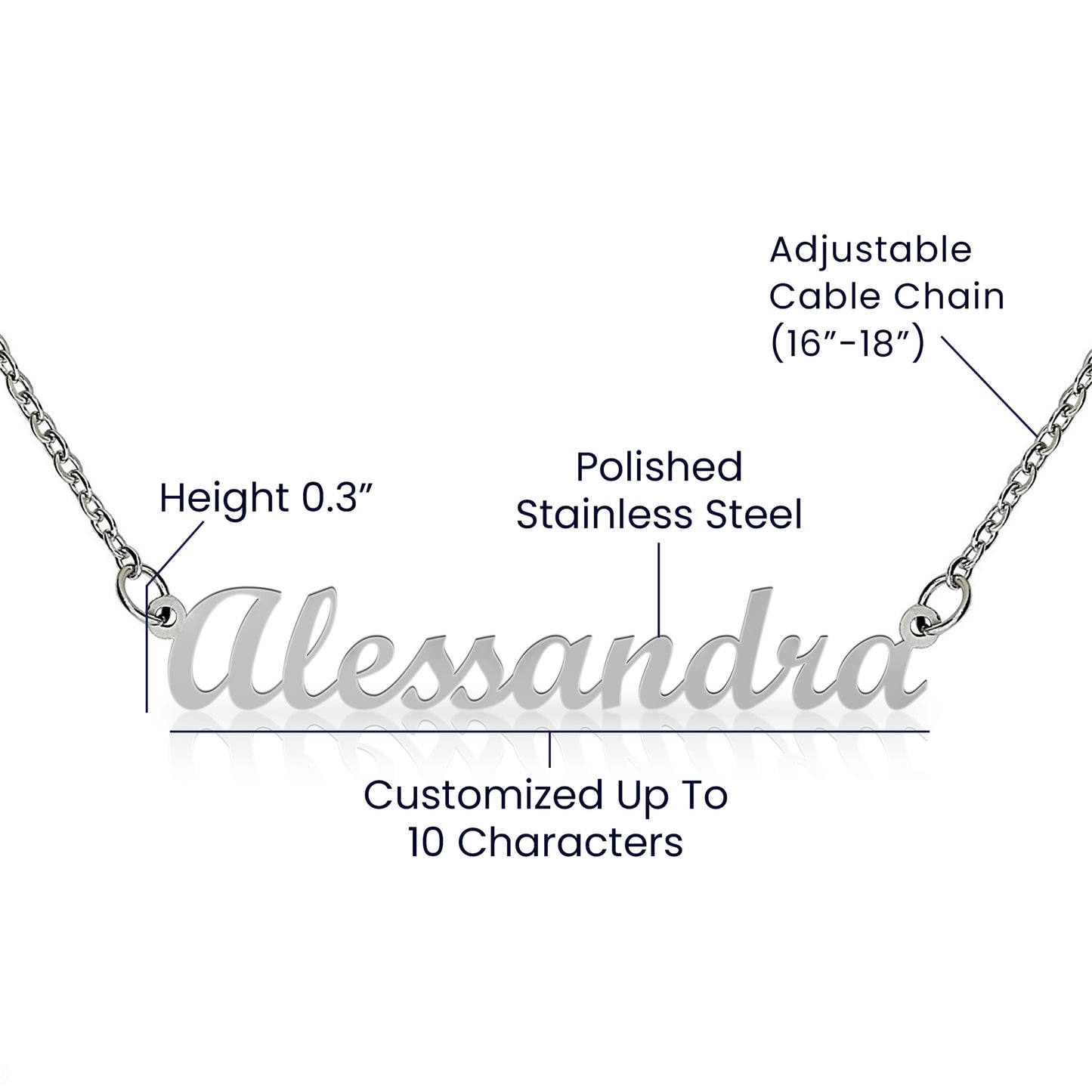 Custom Name Necklace To my Beautiful & Loved Daughter from Dad