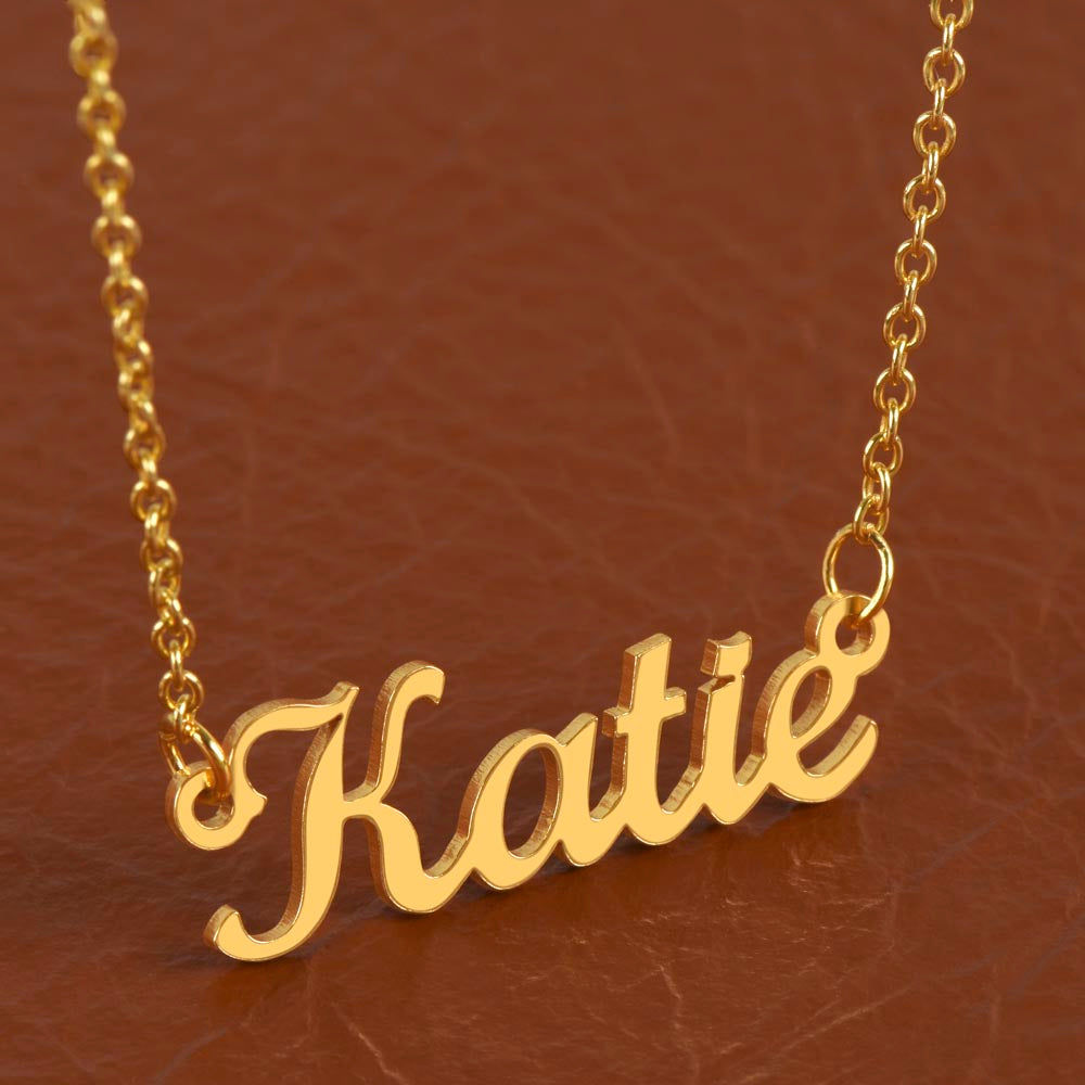 Personalized Name Necklace to my Strong and Loved Daughter from Dad