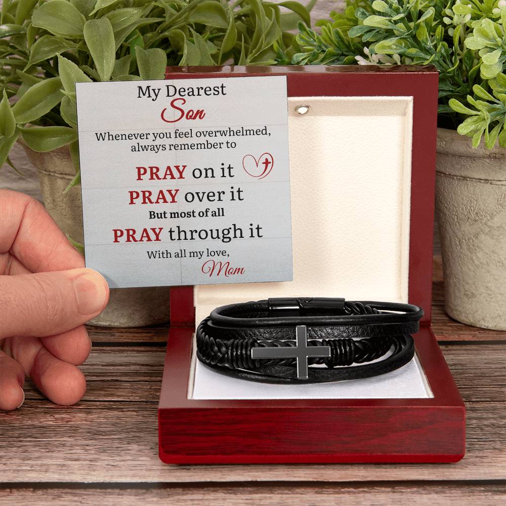 Cross Bracelet from Parent to Son for New Beginning