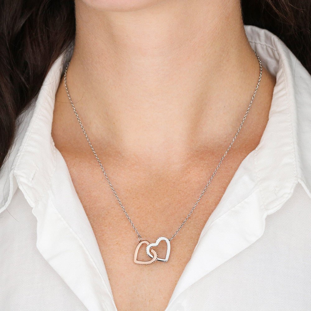 Baby Shower Gift for the Mom - to - Be - Interlocking Hearts Necklace - Sentimental Gifting