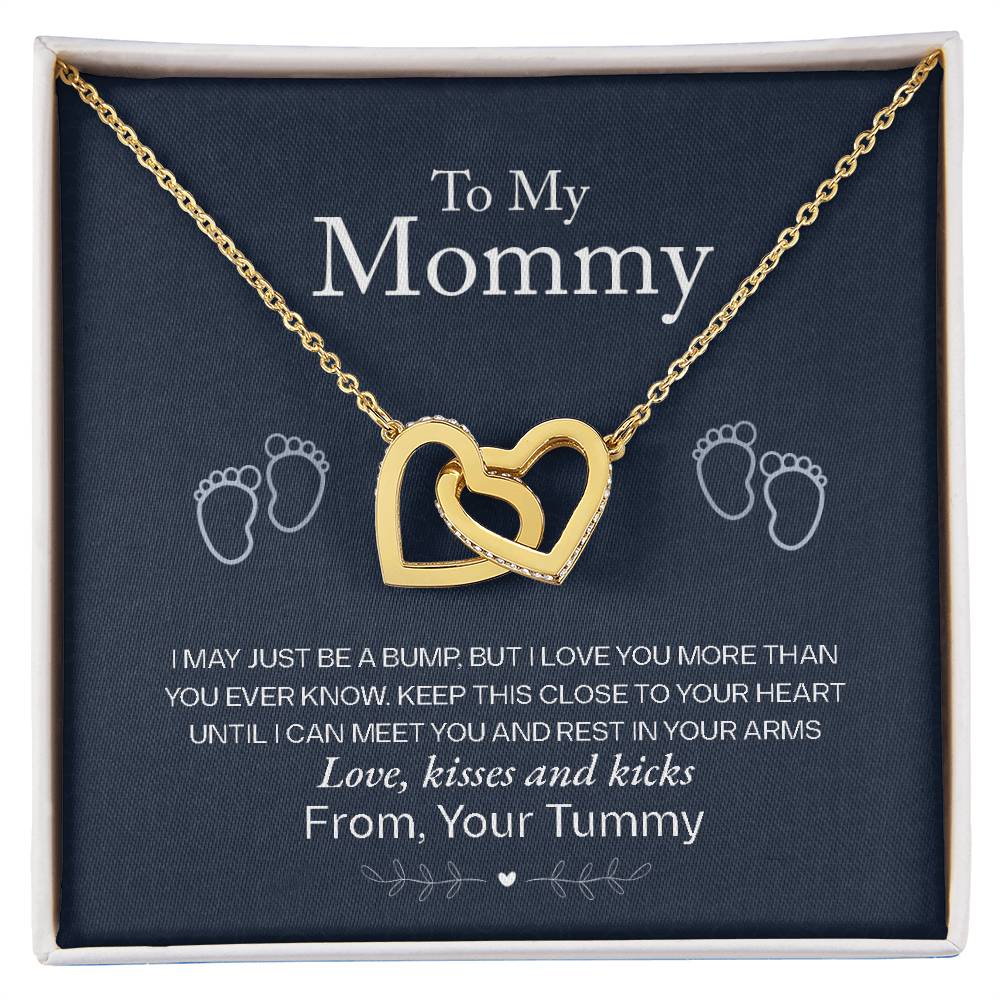 Baby Shower Gift for the Mom - to - Be - Interlocking Hearts Necklace - Sentimental Gifting