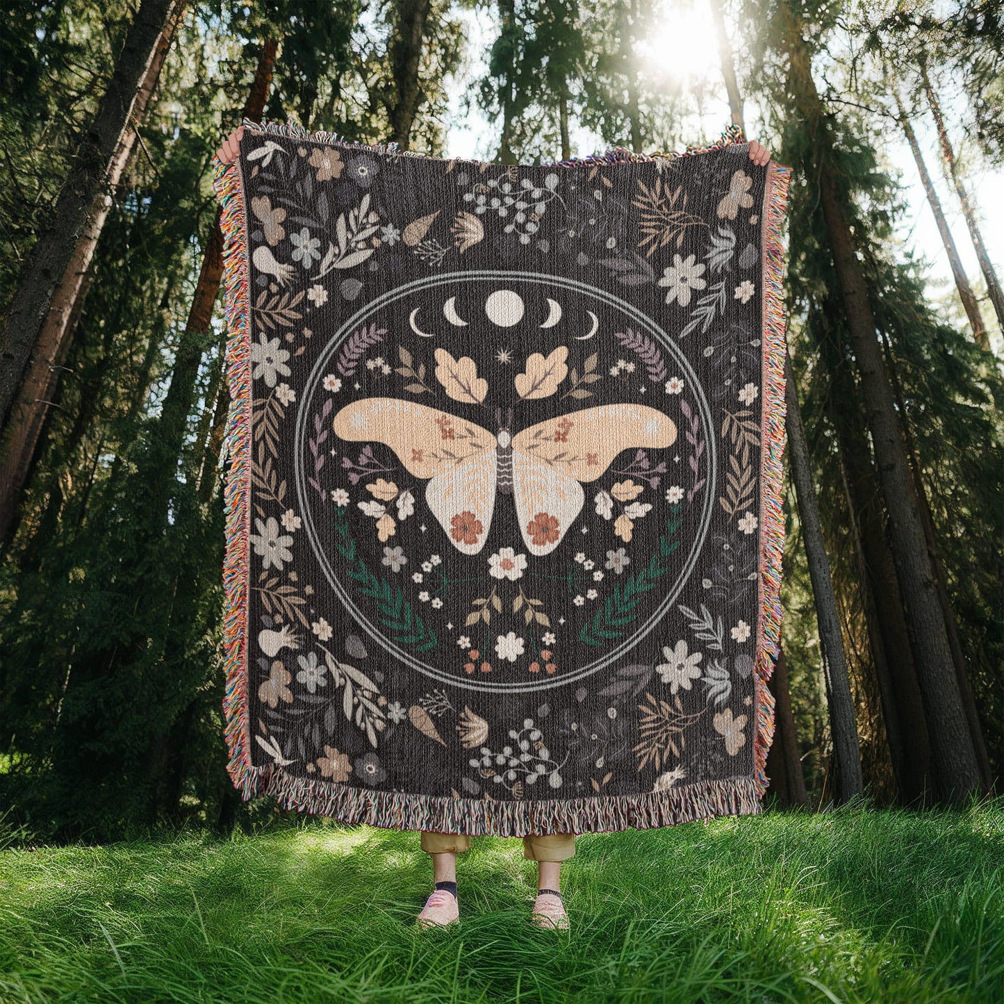 Bohemian Butterfly Cozy Woven Blanket - Sentimental Gifting