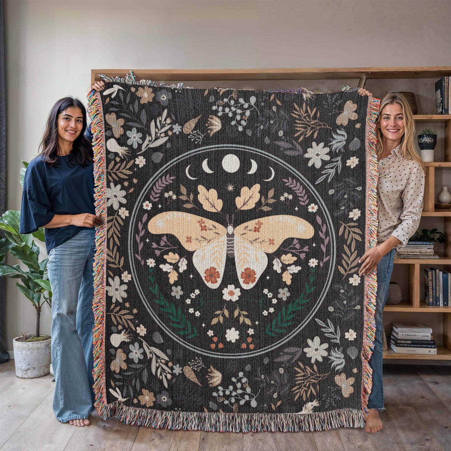 Bohemian Butterfly Cozy Woven Blanket - Sentimental Gifting