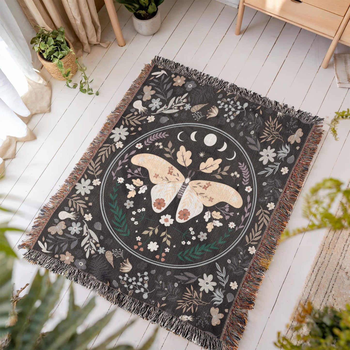 Bohemian Butterfly Cozy Woven Blanket - Sentimental Gifting