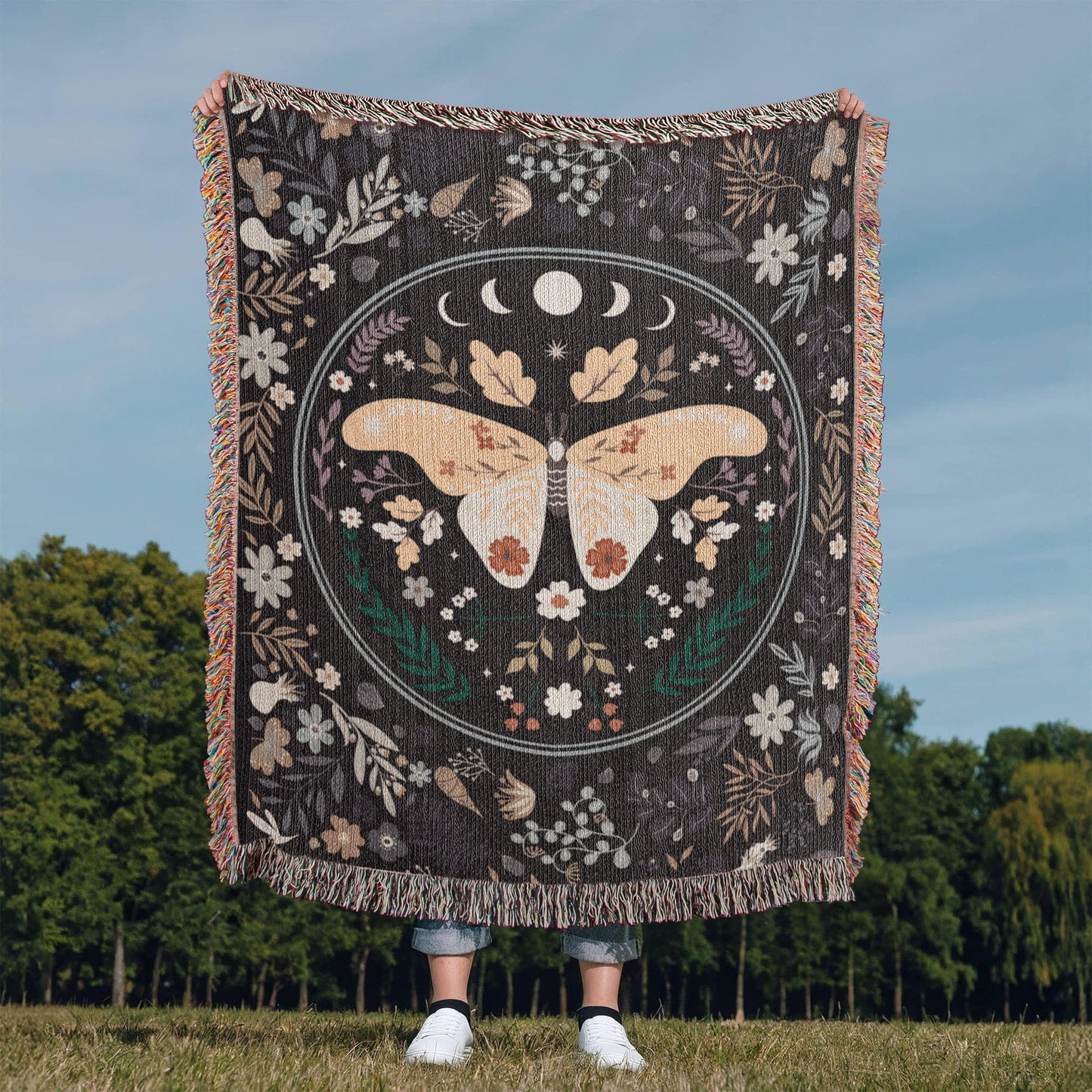 Bohemian Butterfly Cozy Woven Blanket - Sentimental Gifting