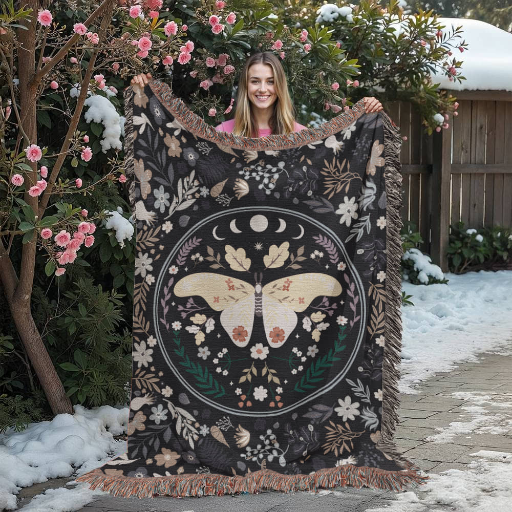 Bohemian Butterfly Cozy Woven Blanket - Sentimental Gifting