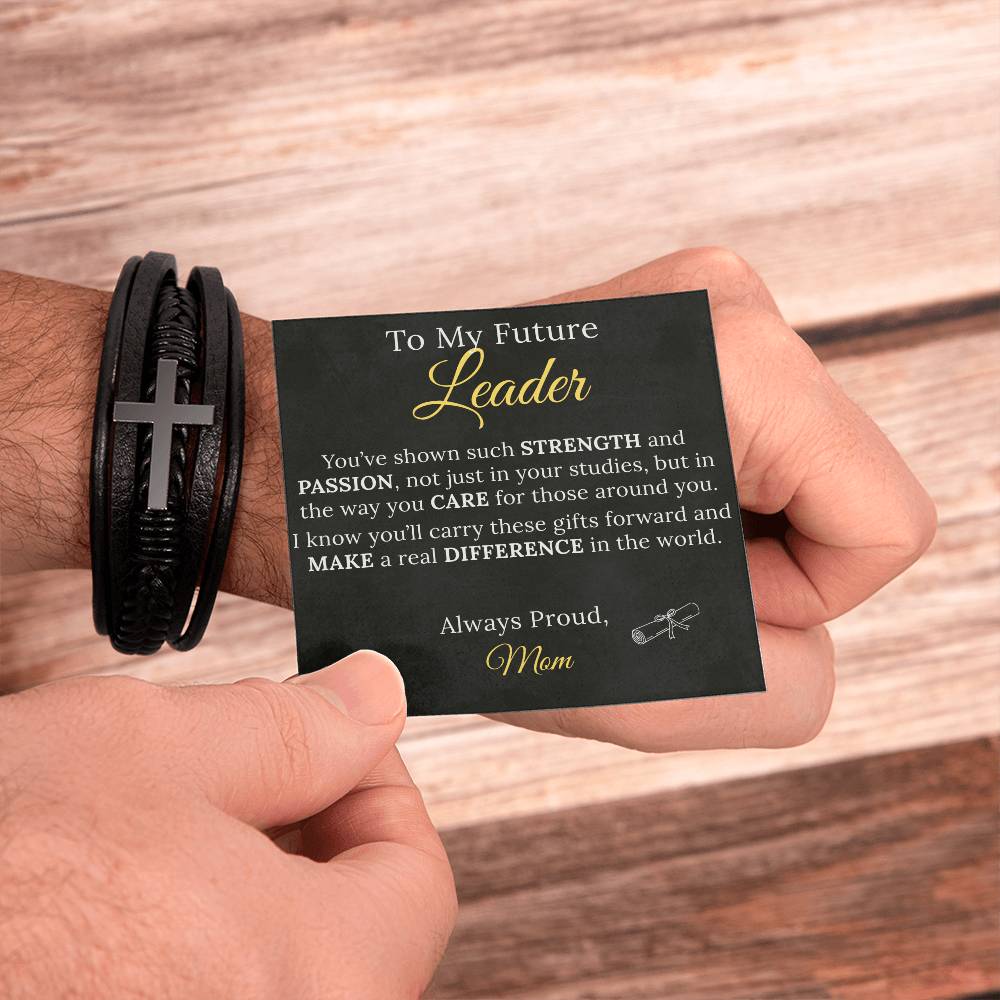 Cross Bracelet Graduation Gift to my Future Leader - Sentimental Gifting