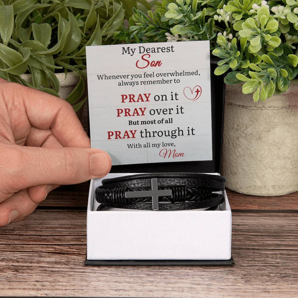 Cross Bracelet from Parent to Son for New Beginning