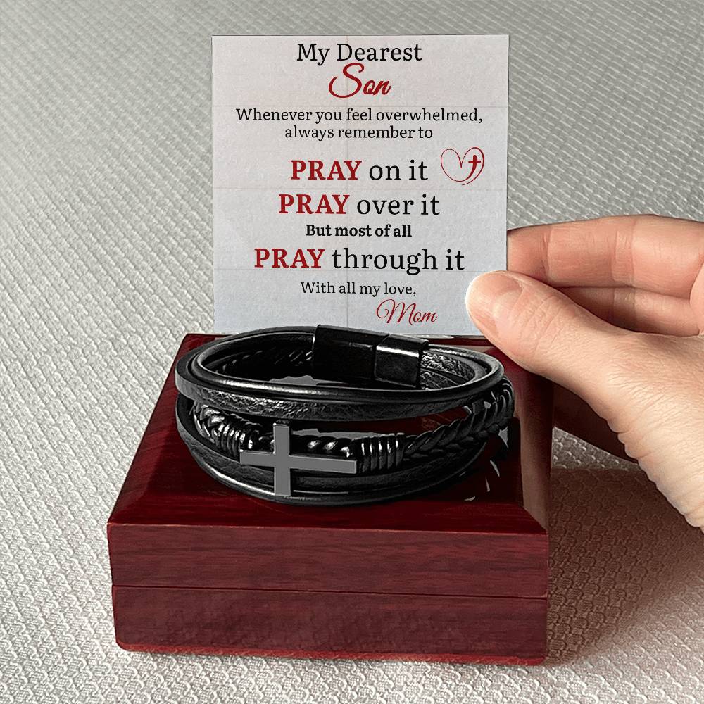 Cross Bracelet from Parent to Son for New Beginning