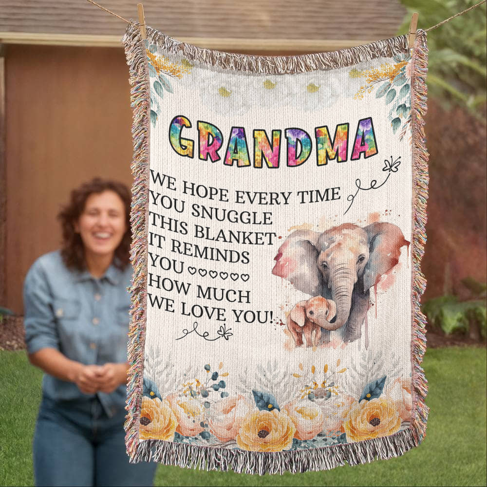 Grandpa's Cozy Woven Blanket - Sentimental Gifting