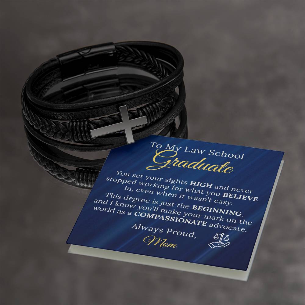 Law School Graduation Cross Bracelet Gift from Parent - Sentimental Gifting