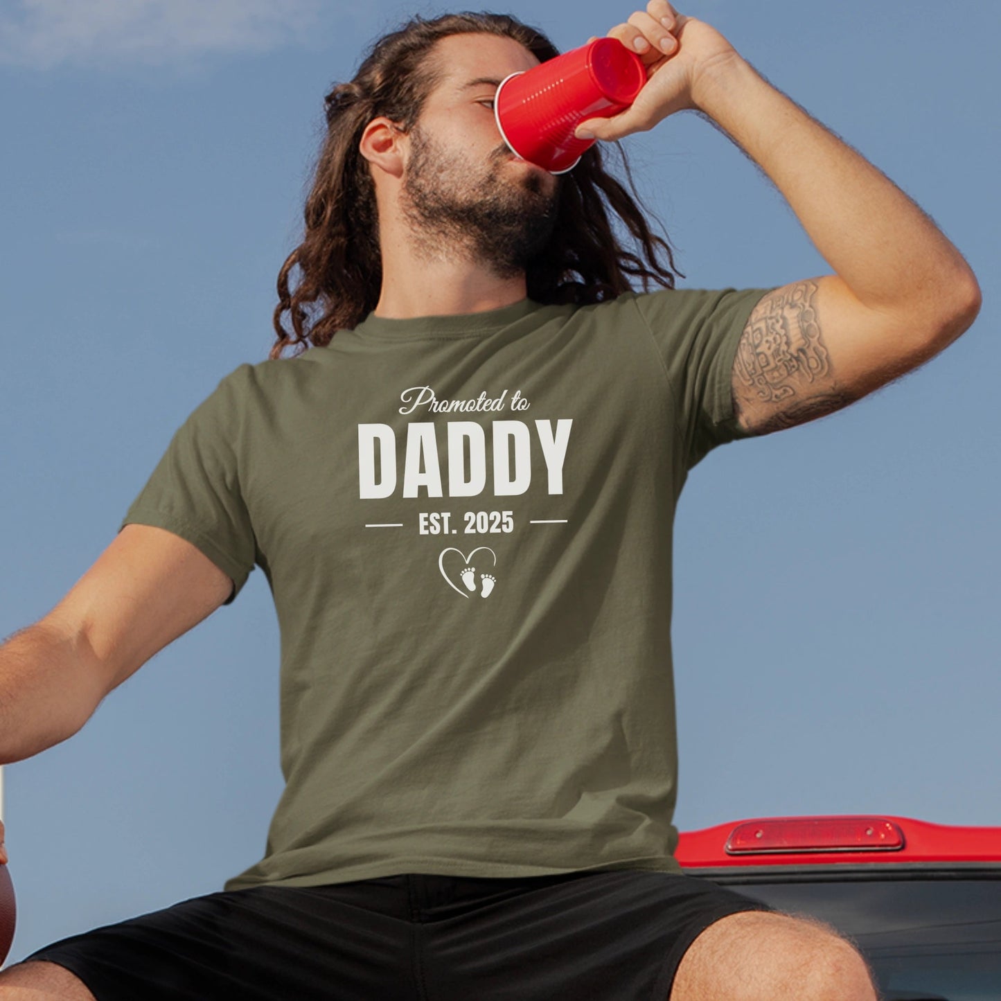 Made with Love – Promoted to Daddy Shirt - Sentimental Gifting