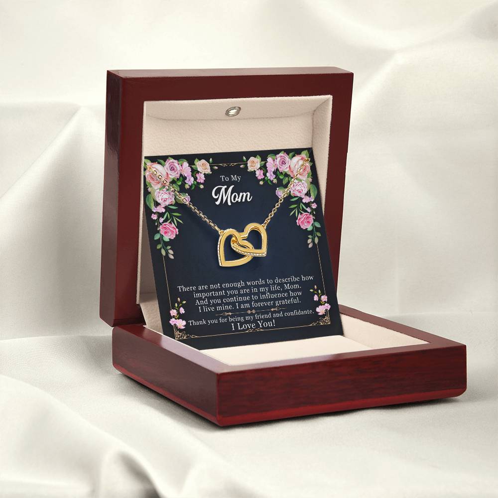 Mother - Daughter Best Friends Hearts Necklace Gift to Mom - Sentimental Gifting
