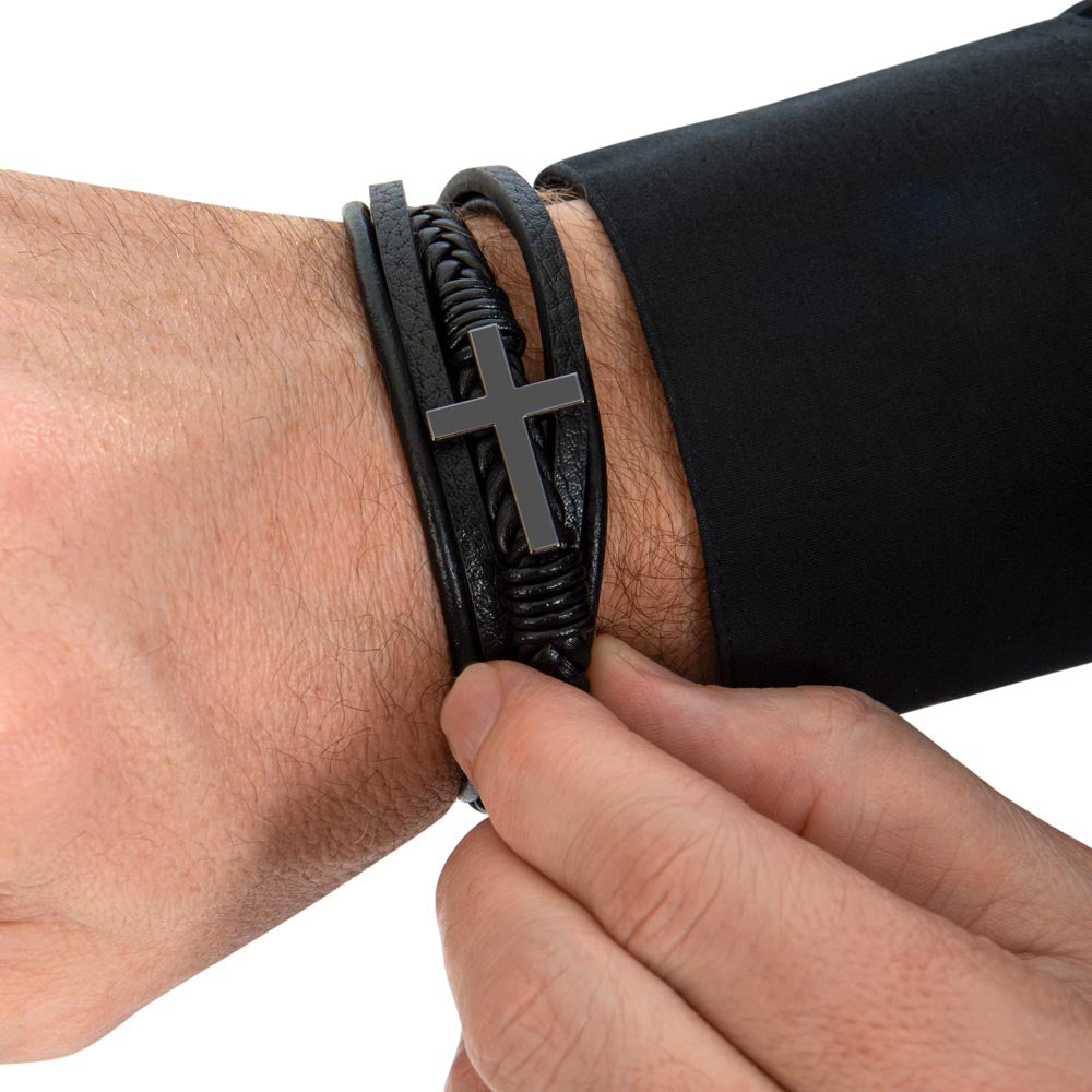 Cross Bracelet from Parent to Son for New Beginning