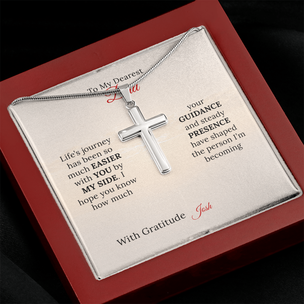 Personalized Artisan Cross Necklace for Dad - Sentimental Gifting