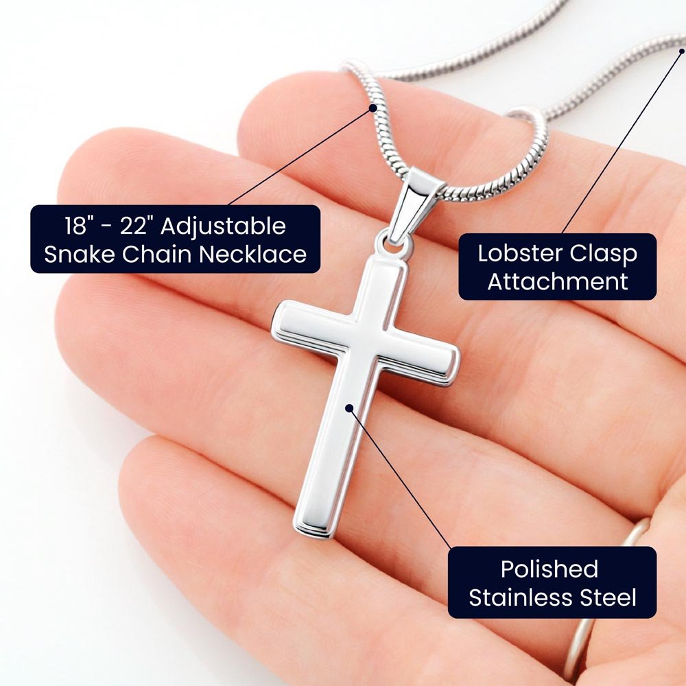 Personalized Artisan Cross Necklace for Dad - Sentimental Gifting