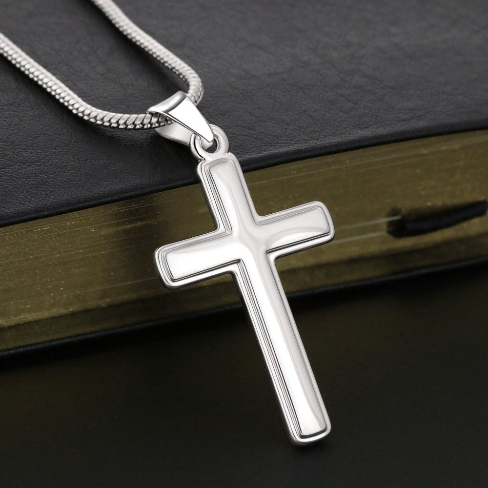Personalized Cross Necklace for Dad - "My Anchor of Faith" - Sentimental Gifting