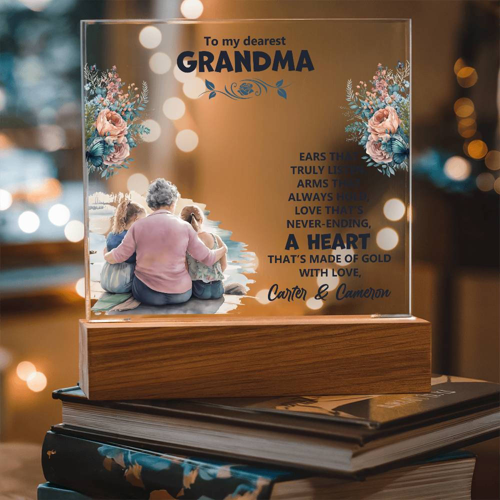 Personalized Grandparent Memory Acrylic from Grandkids - Sentimental Gifting
