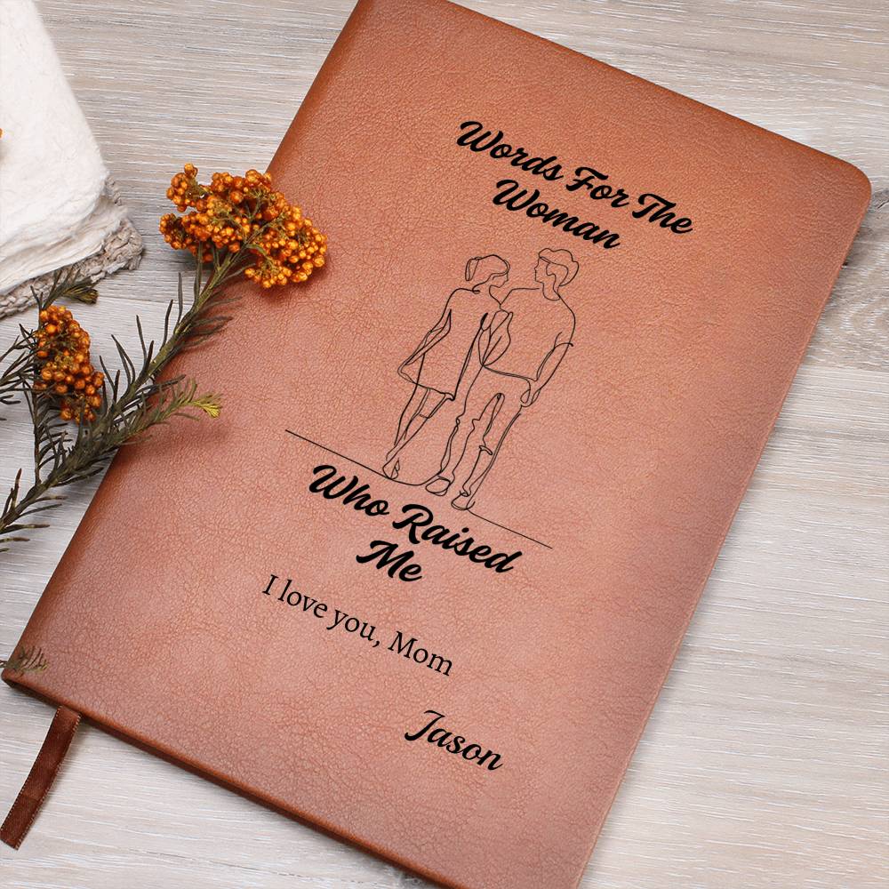 Personalized Vegan Leather Journal from Child to Mom - Sentimental Gifting