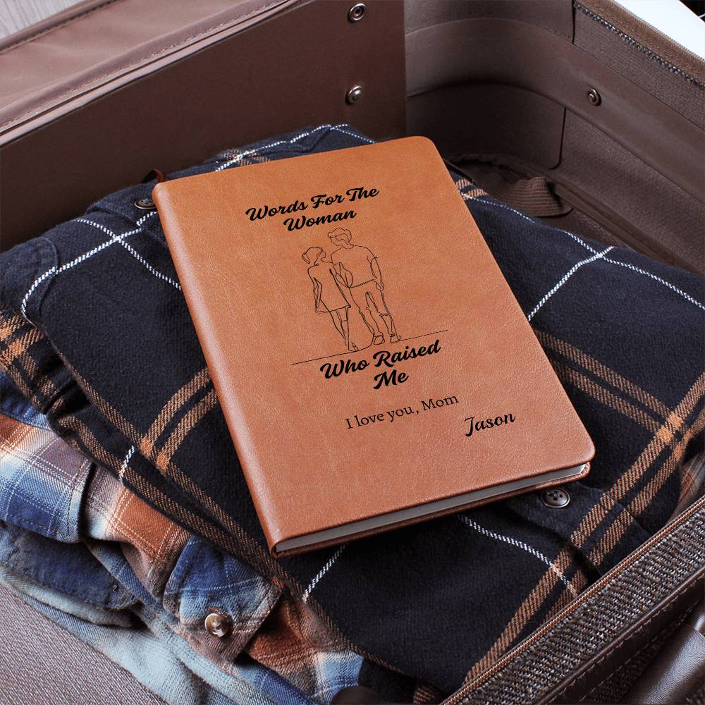 Personalized Vegan Leather Journal from Child to Mom - Sentimental Gifting