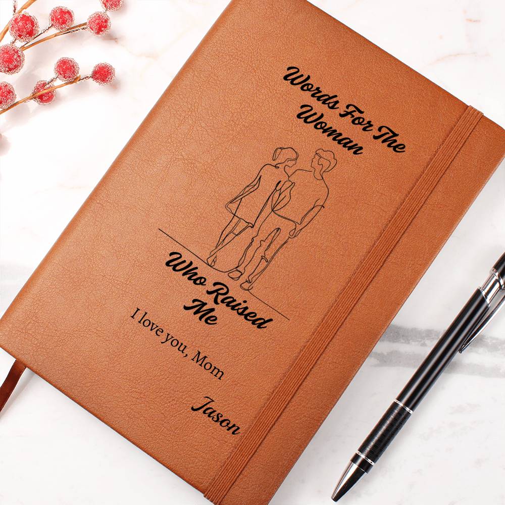 Personalized Vegan Leather Journal from Child to Mom - Sentimental Gifting