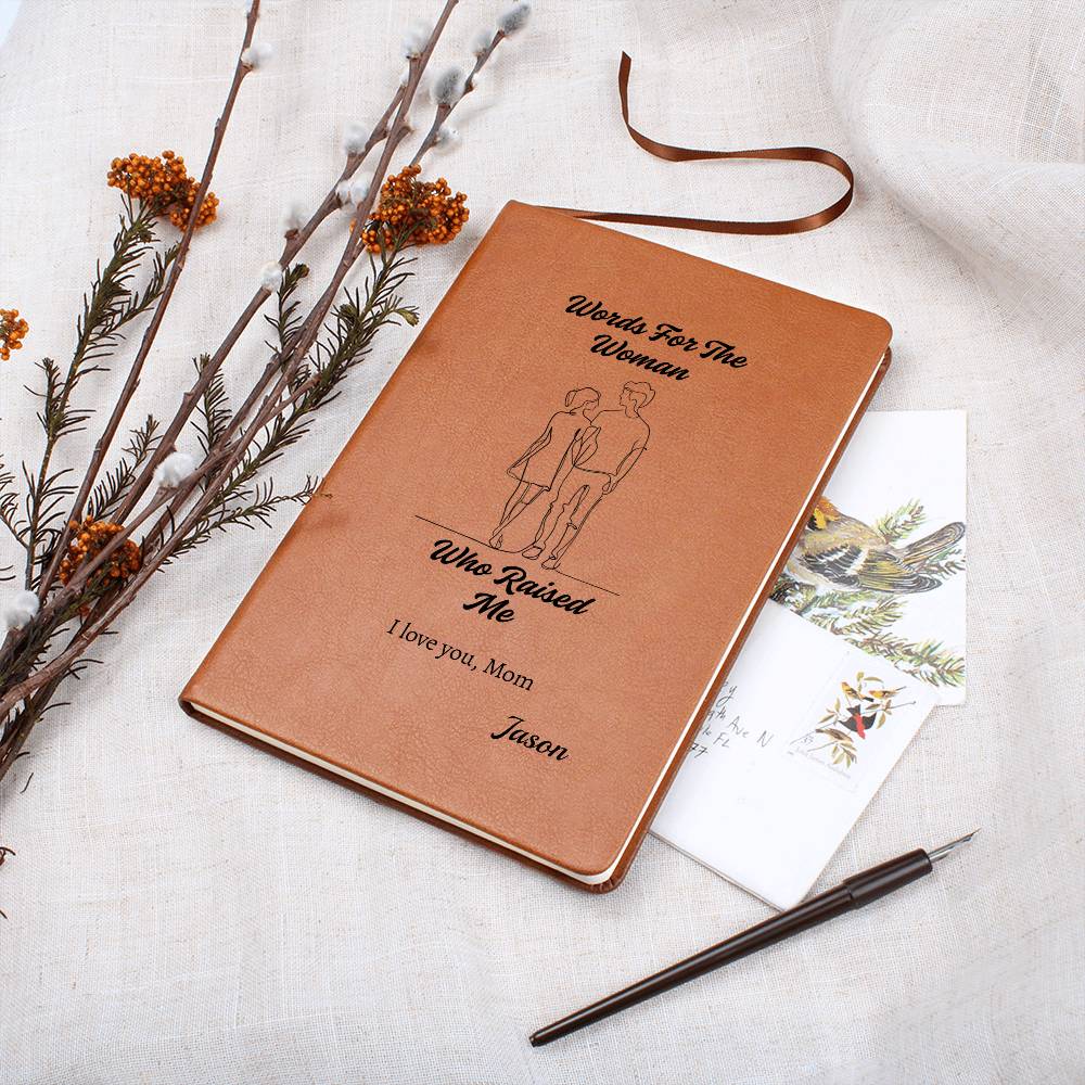 Personalized Vegan Leather Journal from Child to Mom - Sentimental Gifting