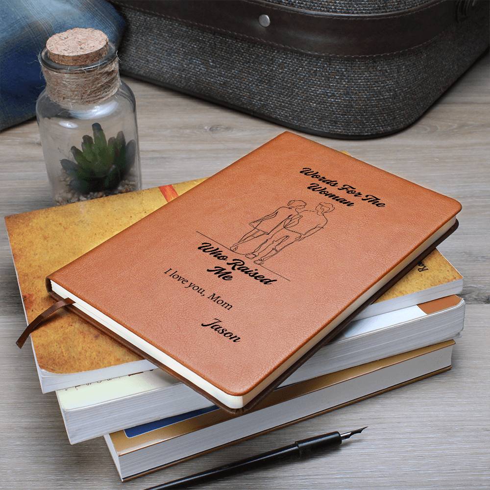 Personalized Vegan Leather Journal from Child to Mom - Sentimental Gifting