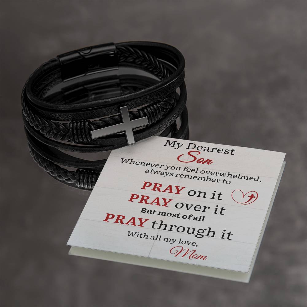 Cross Bracelet from Parent to Son for New Beginning