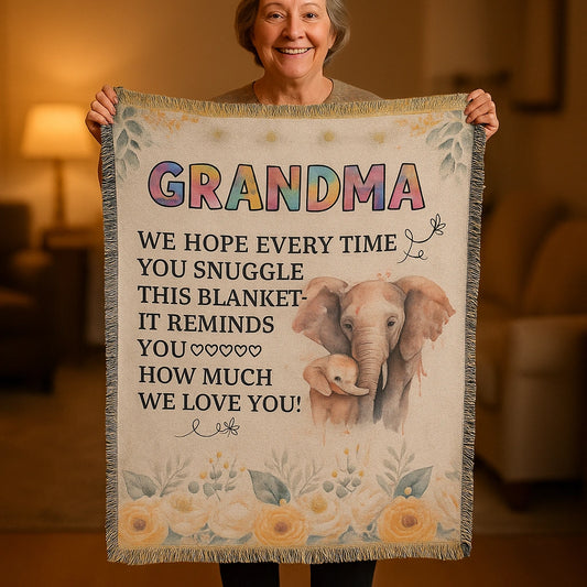 Cozy Woven Blanket for Grandma