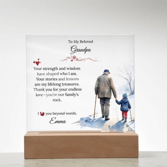 A Heartfelt Personalized Acrylic Tribute to Your Grandpa - Sentimental Gifting