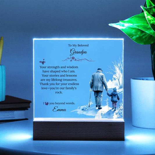 A Heartfelt Personalized Acrylic Tribute to Your Grandpa - Sentimental Gifting