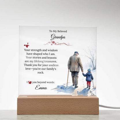A Heartfelt Personalized Acrylic Tribute to Your Grandpa - Sentimental Gifting