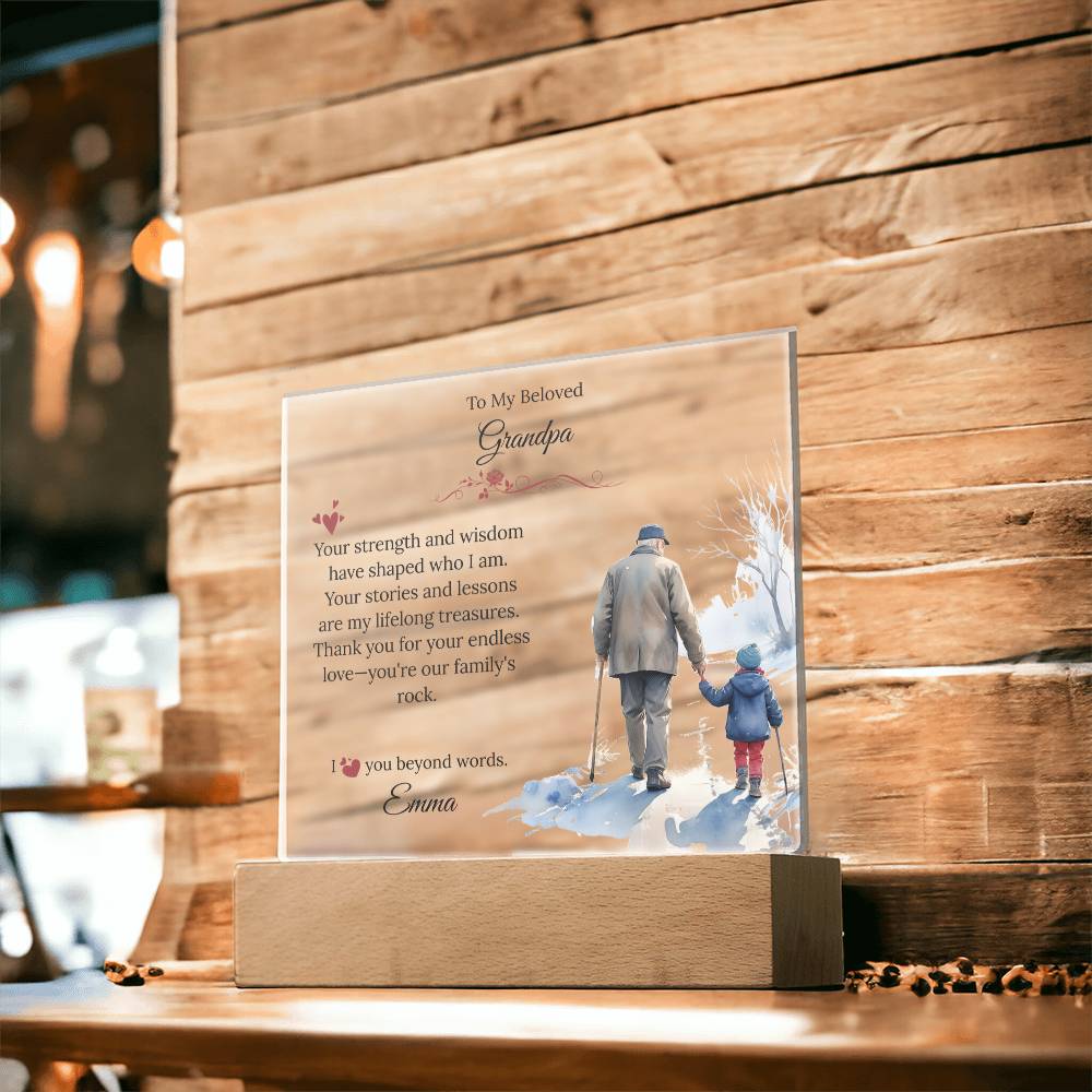 A Heartfelt Personalized Acrylic Tribute to Your Grandpa - Sentimental Gifting