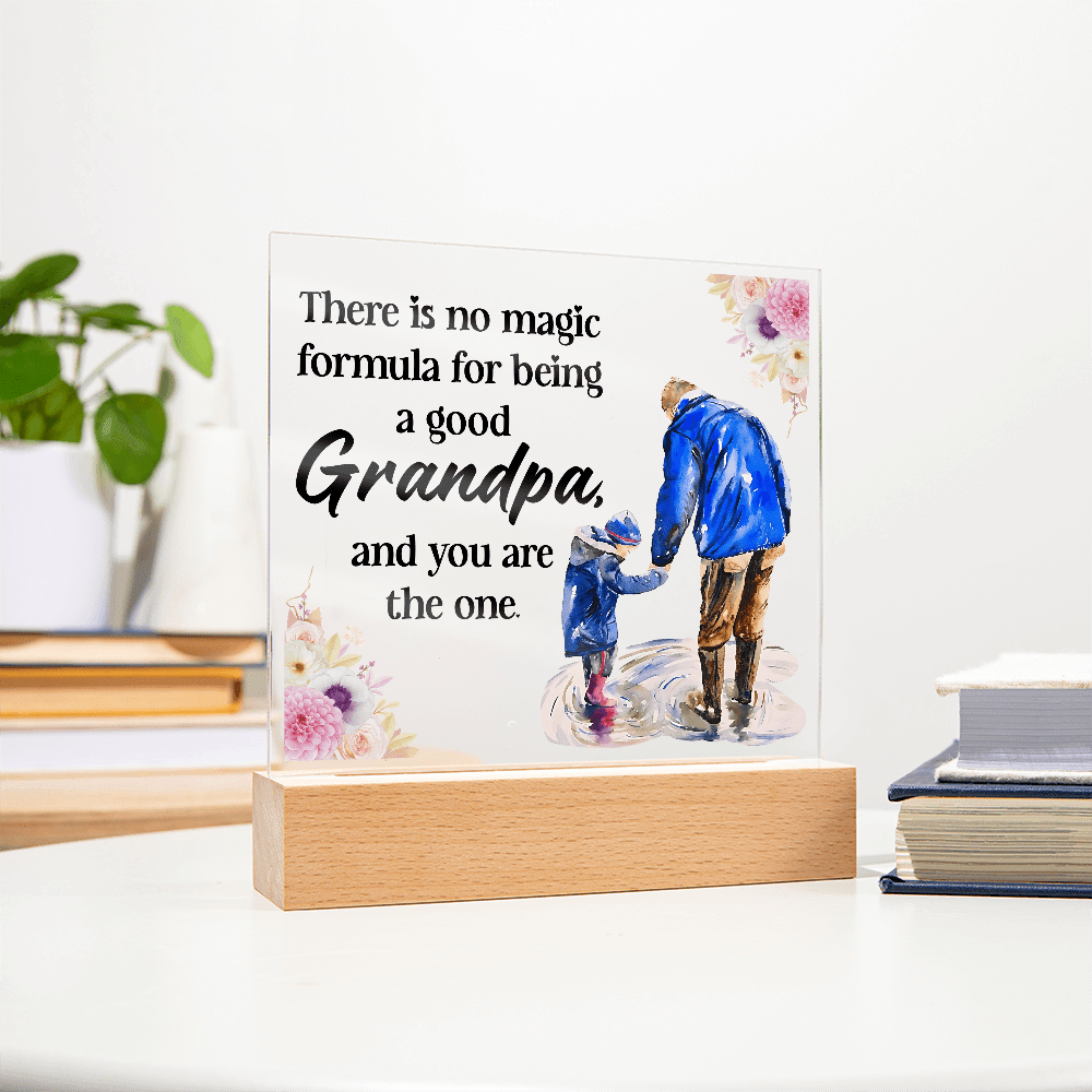 Acrylic Led Plaque Gift from Grandkids to Grandpa - Sentimental Gifting