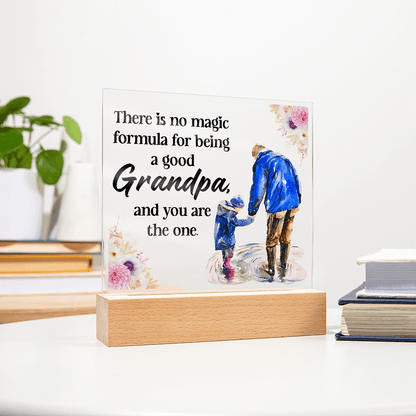 Acrylic Led Plaque Gift from Grandkids to Grandpa - Sentimental Gifting