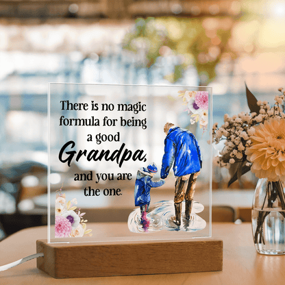 Acrylic Led Plaque Gift from Grandkids to Grandpa - Sentimental Gifting